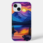 Natuur Landschap Mountain Lake Sunset Case-Mate iPhone Case (Achterkant)