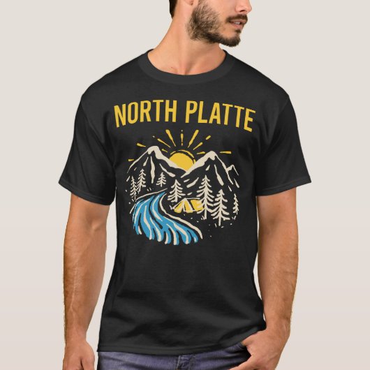 Natuur Landschap Noord Platte T-shirt (Voorkant)