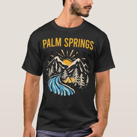 Natuur Landschap Palm Springs T-shirt (Voorkant)