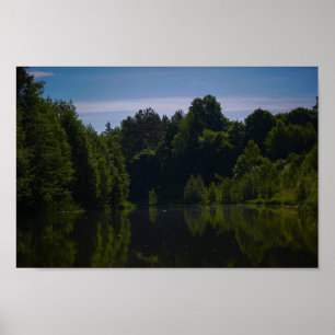 Natuur Landschap Plattelandslandschap Bodenreflect Poster