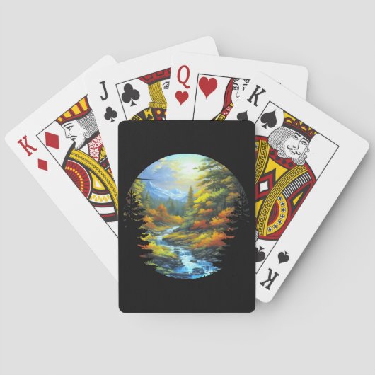 Natuur landschap pokerkaarten (Achterkant)