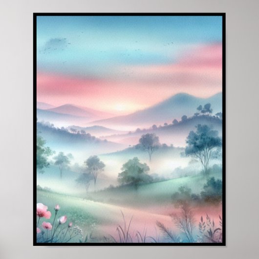 Natuur Landschap Poster (Voorkant)