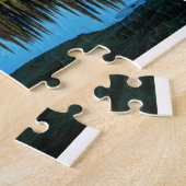 Natuur Landschap Puzzle | Berg, Bomen & Meer Legpuzzel (Zijkant)