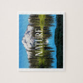 Natuur Landschap Puzzle | Berg, Bomen & Meer Legpuzzel (Verticaal)
