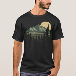 Natuur Landschap Retro Wandelen Vintage T-shirt