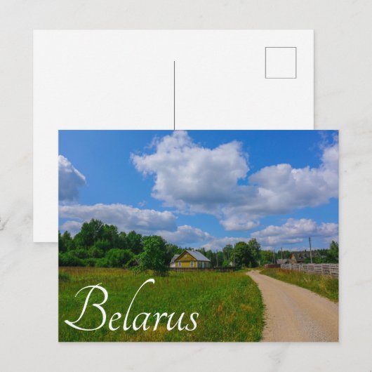 Natuur Landschap Rural Scenery Village Road Briefkaart (Voorkant / Achterkant)