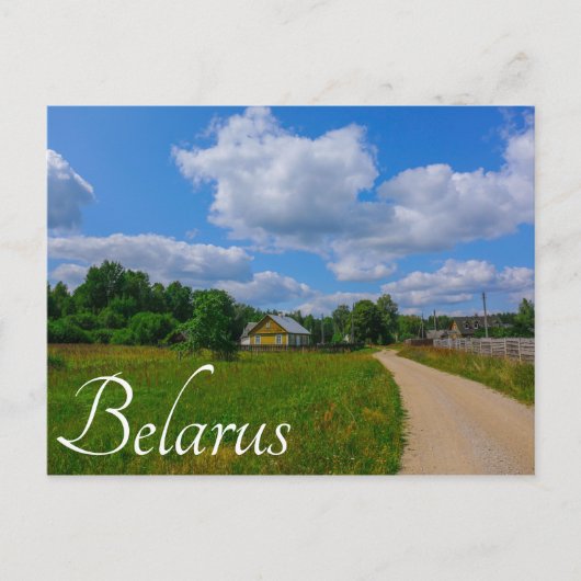 Natuur Landschap Rural Scenery Village Road Briefkaart (Voorkant)