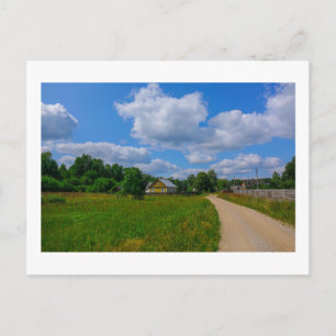 Natuur Landschap Rural Scenery Village Road Briefkaart
