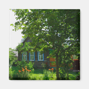 Natuur Landschap Rural Village Hut House  Magneet