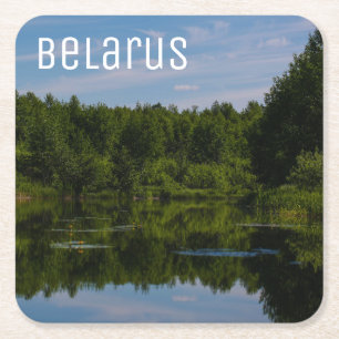 Natuur Landschap Sceneras Canal Sky Belarus Kartonnen Onderzetters