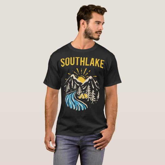 Natuur Landschap Southlake T-shirt (Voorkant volledig)