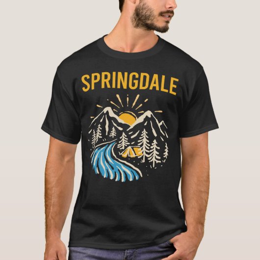 Natuur Landschap Springdale T-shirt (Voorkant)