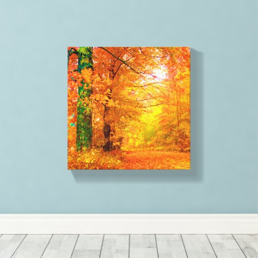 Natuur Landschap Vermont Autumn Canvas Afdruk (Insitu (Houten vloer))