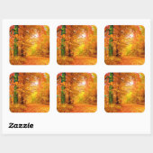 Natuur Landschap Vermont Autumn Vierkante Sticker (Vel)