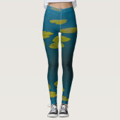 Natuur Landschap Water Lily verlaat Pond Leggings (Voorkant)
