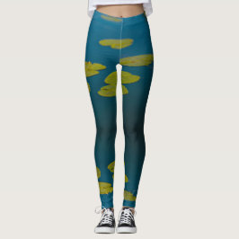 Natuur Landschap Water Lily verlaat Pond Leggings