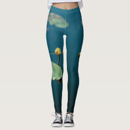 Natuur Landschap Waterlelie verlaat vijver River L Leggings