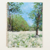 natuur landschap witte wilde wortel wilde bloem planner (Voorkant)