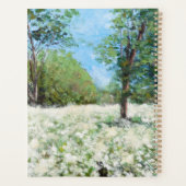 natuur landschap witte wilde wortel wilde bloem planner (Achterkant)