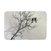 natuur landschap zwarte witte boom silhouet badmat (Voorkant)