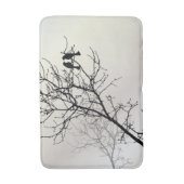 natuur landschap zwarte witte boom silhouet badmat (Voorkant Verticaal)