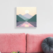 Natuur Landschapsillustratie Canvas Print (Insitu (Woonkamer))