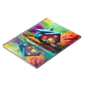 Natuur Landschapsillustratie met Lake Cottage Notitieboek (Linkerzijde)