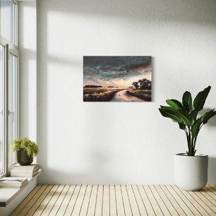Natuur landschapskunstwerk   rollend Storm Canvas Afdruk