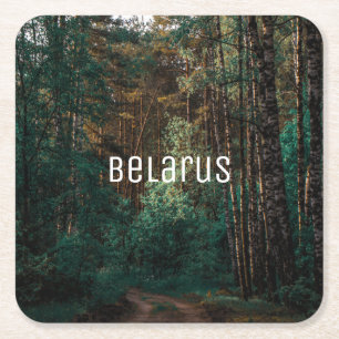 Natuur Landschapslandschap Bosboombossen Kartonnen Onderzetters