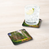 Natuur Landschapslandschap Forest Birch Belarus Bier Onderzetter (Rechterzijde)