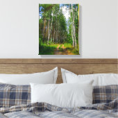 Natuur Landschapslandschap Forest Birch Belarus Canvas Afdruk (Insitu (Slaapkamer))