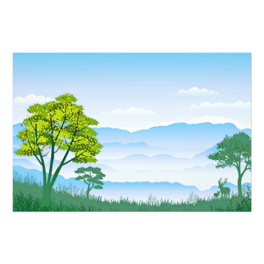 Natuur landschapslandschap foto afdruk (Voorkant)