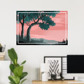 Natuur landschapslandschap poster (Thuiskantoor)