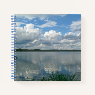 Natuur landschapslandschapslandmeer Sky Clouds Bel Notitieboek