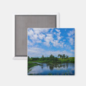 Natuur landschapslandschapsmeer Sky Belarus Magneet (Voorkant / Achterkant)