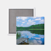 Natuur landschapslandschapsmeer Sky Belarus Magneet (Voorkant / Achterkant)