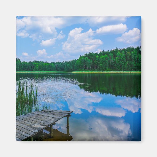 Natuur landschapslandschapsmeer Sky Belarus Magneet (Voorkant)