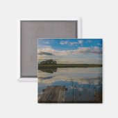 Natuur landschapslandschapsmeer Sky Belarus Pier Magneet (Voorkant / Achterkant)
