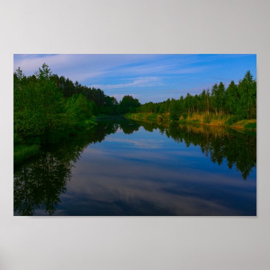 Natuur landschapslandschapsmeer Sky Belarus Poster (Voorkant)