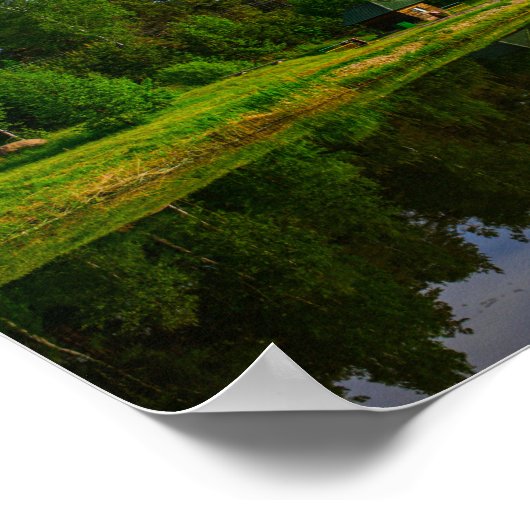 Natuur landschapslandschapsmeer Sky Belarus Poster (Hoek)