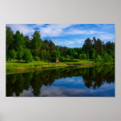 Natuur landschapslandschapsmeer Sky Belarus Poster (Voorkant)