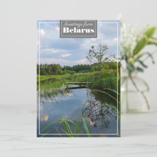 Natuur Landschapslandschapsmeer Wit-Russische plat (Staand voorkant)