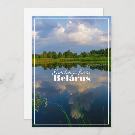 Natuur Landschapslandschapsmeer Wit-Russische plat (Voorkant / Achterkant)