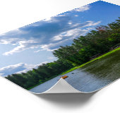 Natuur landschapsmeer Boat Belarus Poster (Hoek)