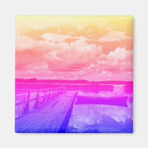 Natuur Landschapsmeer Sky Belarus Magnet
