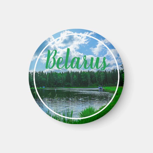 Natuur Landschapsmeer Sky Belarus Magnet (Voorkant)
