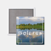 Natuur Landschapsmeer Sky Belarus Magnet (Voorkant / Achterkant)