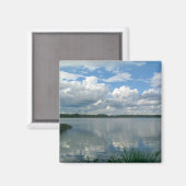 Natuur Landschapsmeer Sky Belarus Magnet (Voorkant / Achterkant)