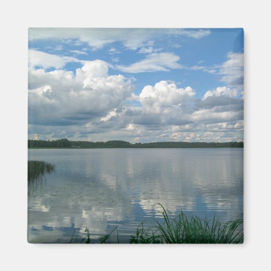 Natuur Landschapsmeer Sky Belarus Magnet (Voorkant)