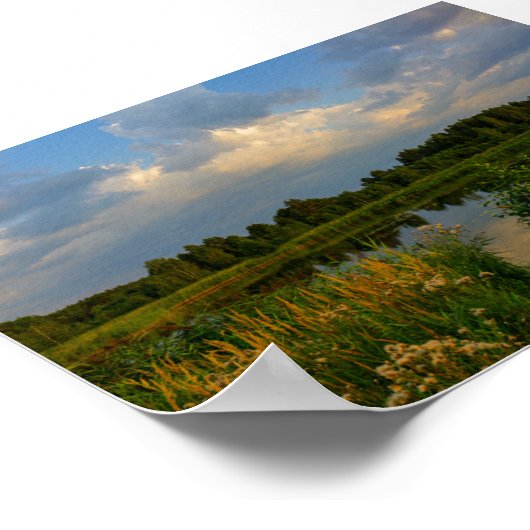 Natuur landschapsmeer Wit-Russisch Poster (Hoek)